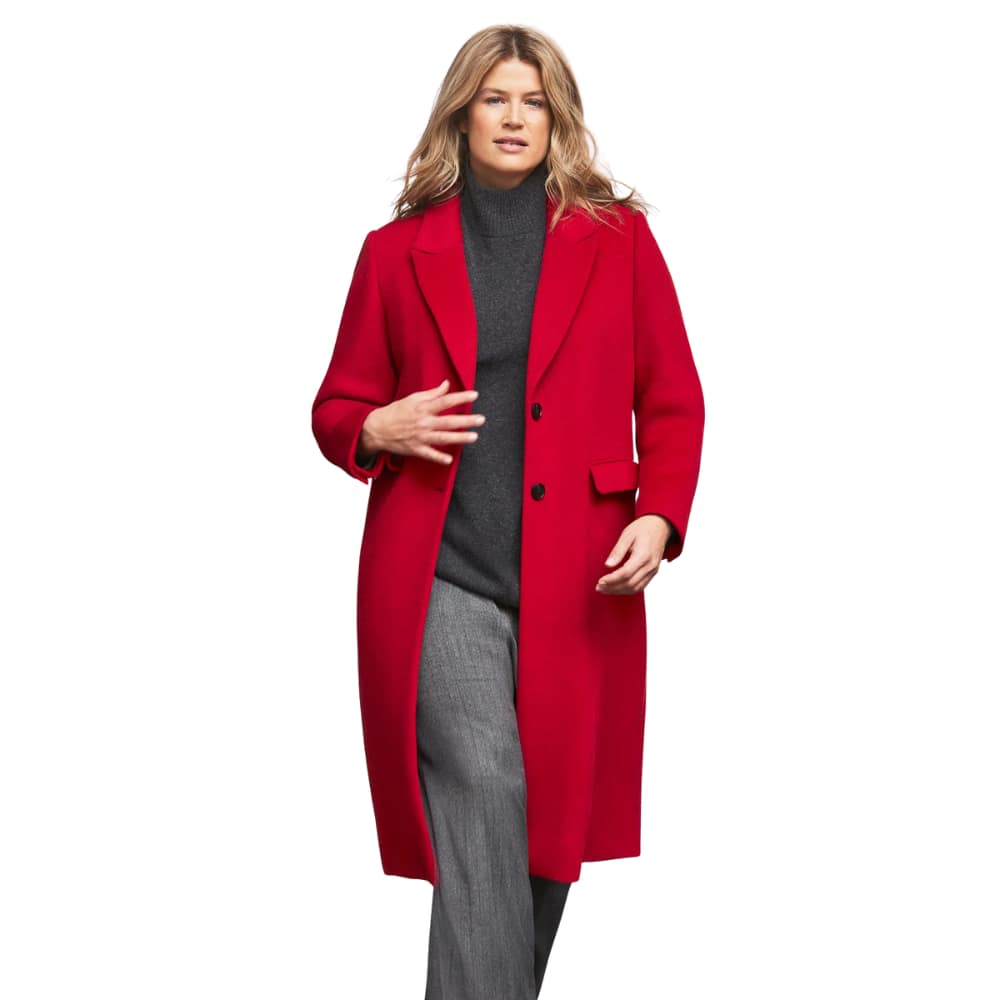 Live Unlimited Red Wool Tailored Coat