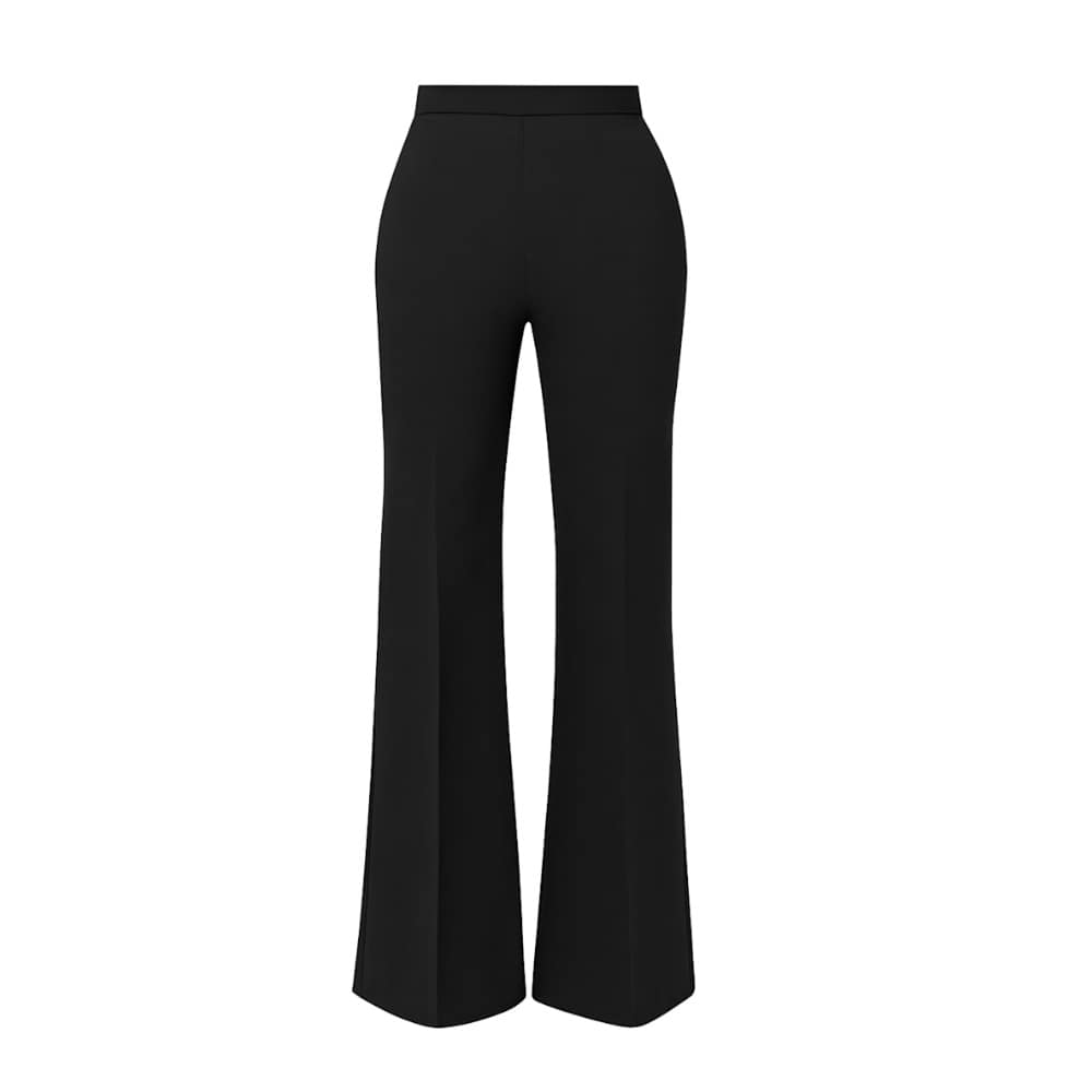 The Claudia Effect black flared trousers strong silhouette