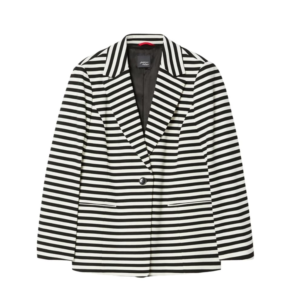 Striped Jersey Blazer