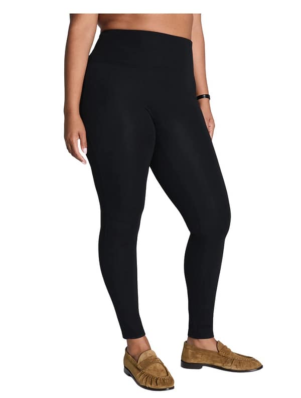 Black SPANXshape everyday leggings with high-rise waistband