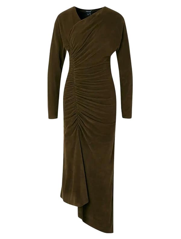 The Claudia Effect asymmetrical knit dress confident style