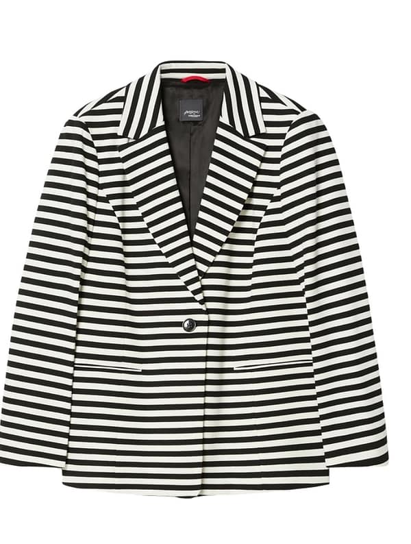 Striped Jersey Blazer